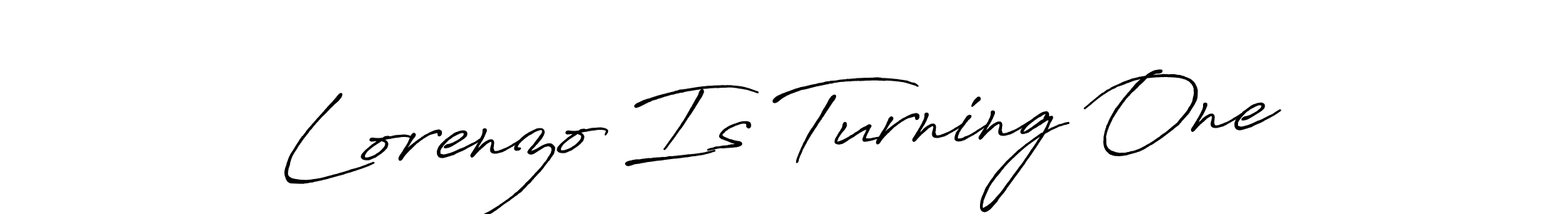 Once you've used our free online signature maker to create your best signature Antro_Vectra_Bolder style, it's time to enjoy all of the benefits that Lorenzo Is Turning One name signing documents. Lorenzo Is Turning One signature style 7 images and pictures png