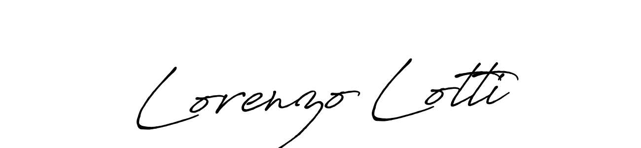 Create a beautiful signature design for name Lorenzo Lotti. With this signature (Antro_Vectra_Bolder) fonts, you can make a handwritten signature for free. Lorenzo Lotti signature style 7 images and pictures png