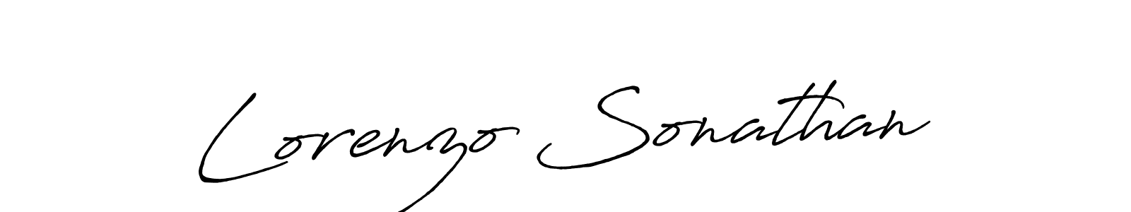 Use a signature maker to create a handwritten signature online. With this signature software, you can design (Antro_Vectra_Bolder) your own signature for name Lorenzo Sonathan. Lorenzo Sonathan signature style 7 images and pictures png