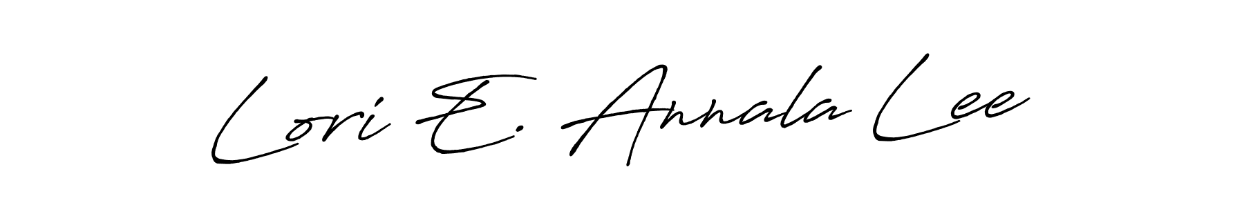 Make a beautiful signature design for name Lori E. Annala Lee. With this signature (Antro_Vectra_Bolder) style, you can create a handwritten signature for free. Lori E. Annala Lee signature style 7 images and pictures png