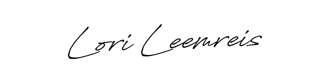 How to make Lori Leemreis name signature. Use Antro_Vectra_Bolder style for creating short signs online. This is the latest handwritten sign. Lori Leemreis signature style 7 images and pictures png