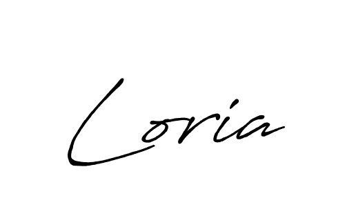 Make a beautiful signature design for name Loria. With this signature (Antro_Vectra_Bolder) style, you can create a handwritten signature for free. Loria signature style 7 images and pictures png