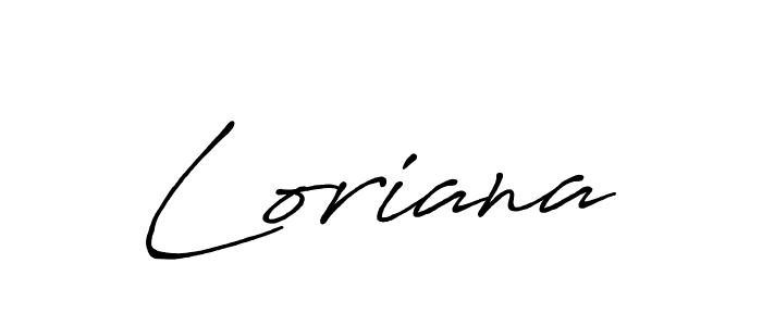 Also we have Loriana name is the best signature style. Create professional handwritten signature collection using Antro_Vectra_Bolder autograph style. Loriana signature style 7 images and pictures png