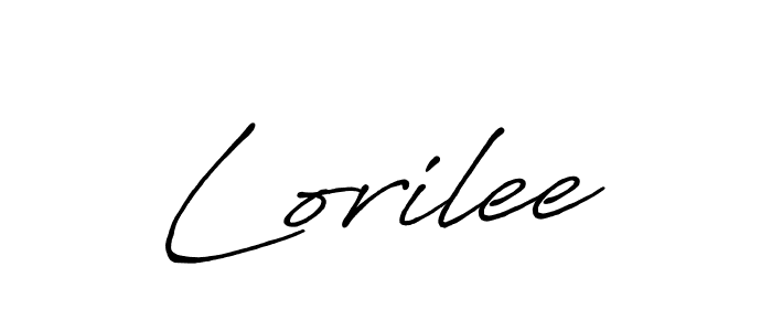 Lorilee stylish signature style. Best Handwritten Sign (Antro_Vectra_Bolder) for my name. Handwritten Signature Collection Ideas for my name Lorilee. Lorilee signature style 7 images and pictures png