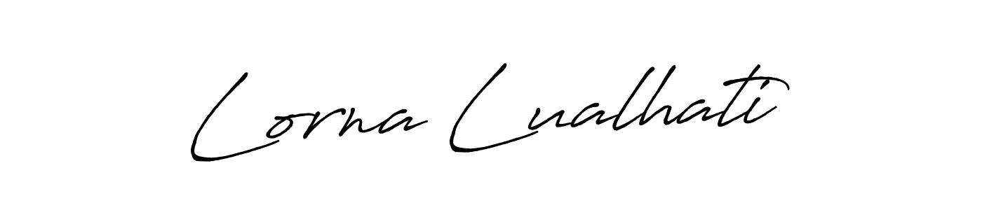 Also You can easily find your signature by using the search form. We will create Lorna Lualhati name handwritten signature images for you free of cost using Antro_Vectra_Bolder sign style. Lorna Lualhati signature style 7 images and pictures png