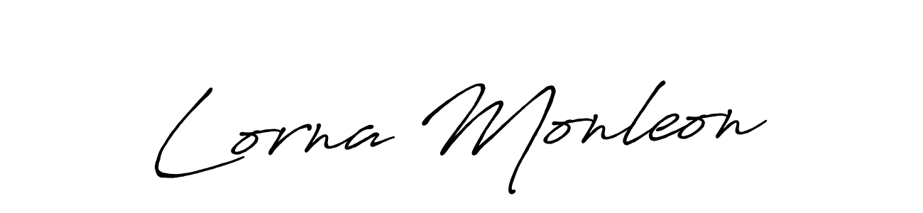 Use a signature maker to create a handwritten signature online. With this signature software, you can design (Antro_Vectra_Bolder) your own signature for name Lorna Monleon. Lorna Monleon signature style 7 images and pictures png