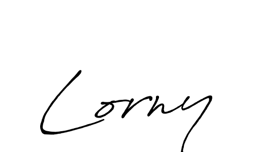 Use a signature maker to create a handwritten signature online. With this signature software, you can design (Antro_Vectra_Bolder) your own signature for name Lorny. Lorny signature style 7 images and pictures png