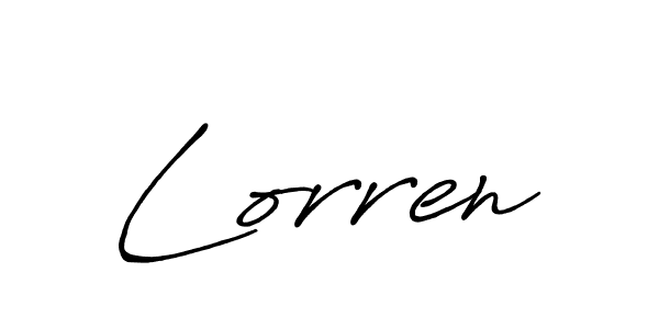 How to make Lorren signature? Antro_Vectra_Bolder is a professional autograph style. Create handwritten signature for Lorren name. Lorren signature style 7 images and pictures png