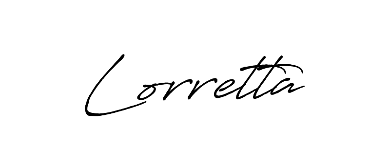 You should practise on your own different ways (Antro_Vectra_Bolder) to write your name (Lorretta) in signature. don't let someone else do it for you. Lorretta signature style 7 images and pictures png