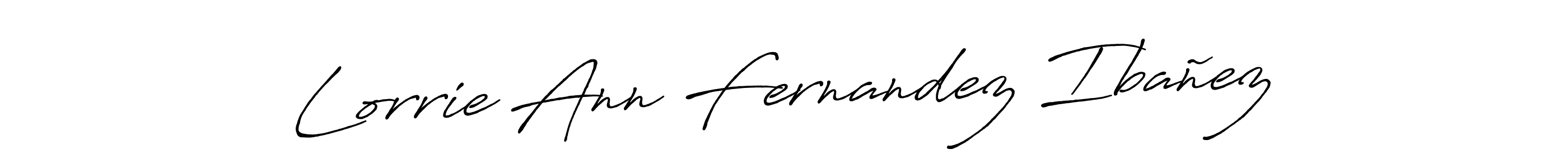 How to make Lorrie Ann Fernandez Ibañez name signature. Use Antro_Vectra_Bolder style for creating short signs online. This is the latest handwritten sign. Lorrie Ann Fernandez Ibañez signature style 7 images and pictures png