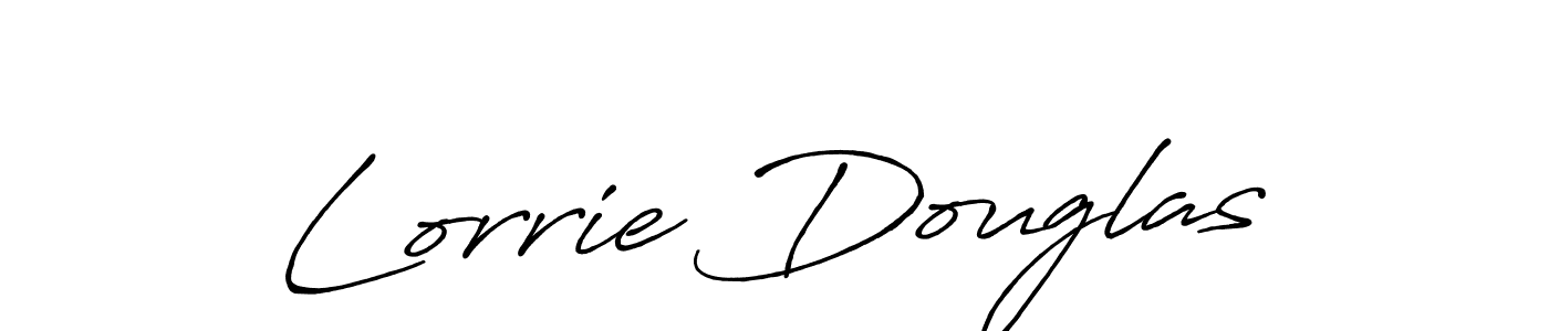 Make a beautiful signature design for name Lorrie Douglas. With this signature (Antro_Vectra_Bolder) style, you can create a handwritten signature for free. Lorrie Douglas signature style 7 images and pictures png