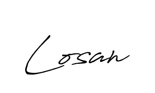 Create a beautiful signature design for name Losan. With this signature (Antro_Vectra_Bolder) fonts, you can make a handwritten signature for free. Losan signature style 7 images and pictures png