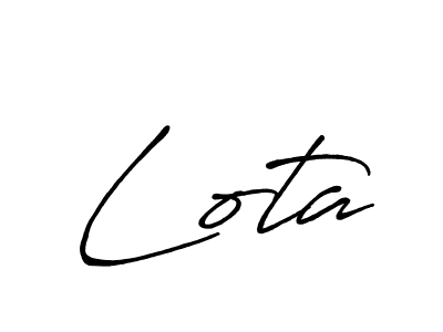 Use a signature maker to create a handwritten signature online. With this signature software, you can design (Antro_Vectra_Bolder) your own signature for name Lota. Lota signature style 7 images and pictures png