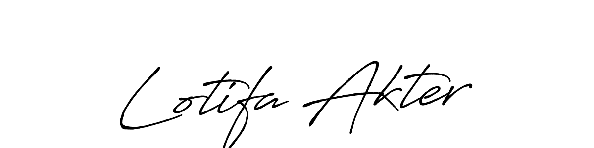How to make Lotifa Akter signature? Antro_Vectra_Bolder is a professional autograph style. Create handwritten signature for Lotifa Akter name. Lotifa Akter signature style 7 images and pictures png