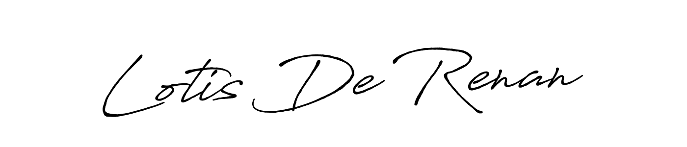 This is the best signature style for the Lotis De Renan name. Also you like these signature font (Antro_Vectra_Bolder). Mix name signature. Lotis De Renan signature style 7 images and pictures png