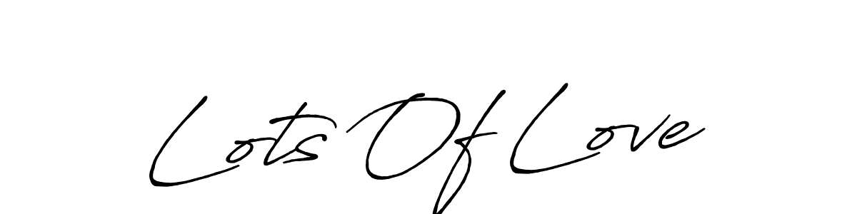 How to make Lots Of Love name signature. Use Antro_Vectra_Bolder style for creating short signs online. This is the latest handwritten sign. Lots Of Love signature style 7 images and pictures png