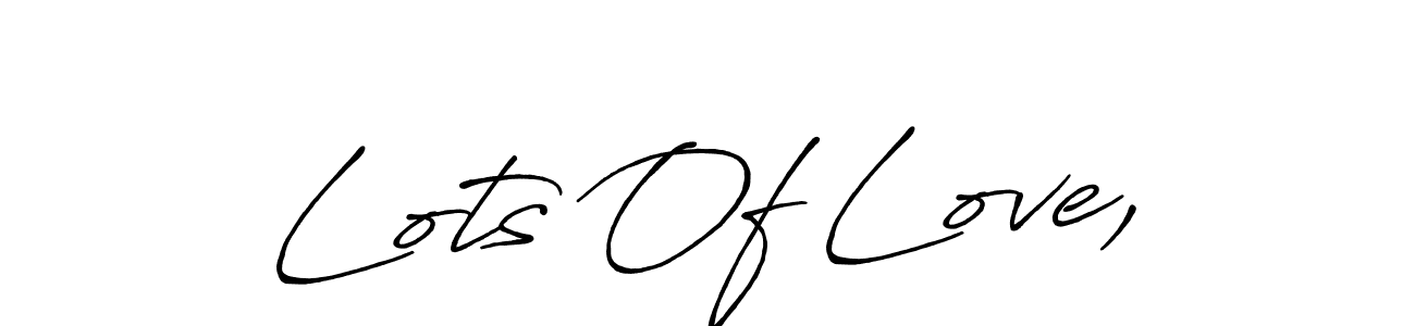 Also we have Lots Of Love, name is the best signature style. Create professional handwritten signature collection using Antro_Vectra_Bolder autograph style. Lots Of Love, signature style 7 images and pictures png