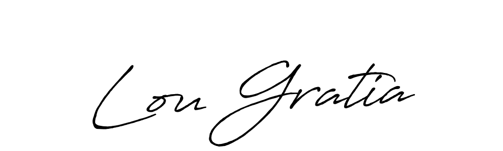It looks lik you need a new signature style for name Lou Gratia. Design unique handwritten (Antro_Vectra_Bolder) signature with our free signature maker in just a few clicks. Lou Gratia signature style 7 images and pictures png