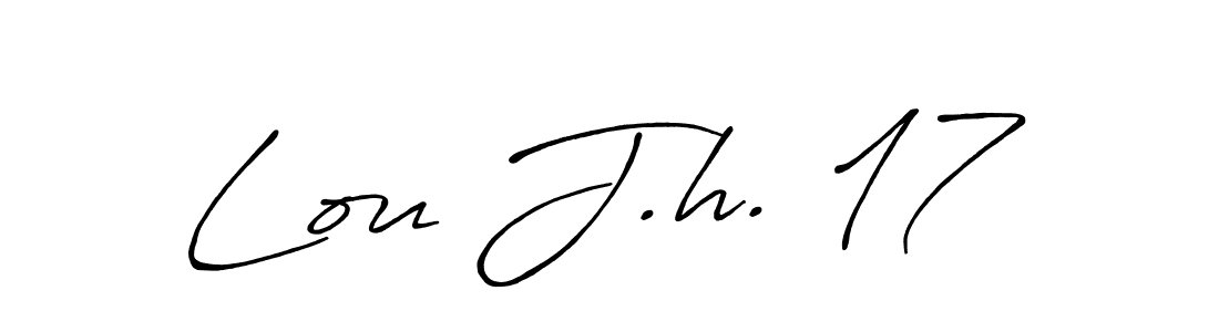 It looks lik you need a new signature style for name Lou J.h. 17. Design unique handwritten (Antro_Vectra_Bolder) signature with our free signature maker in just a few clicks. Lou J.h. 17 signature style 7 images and pictures png