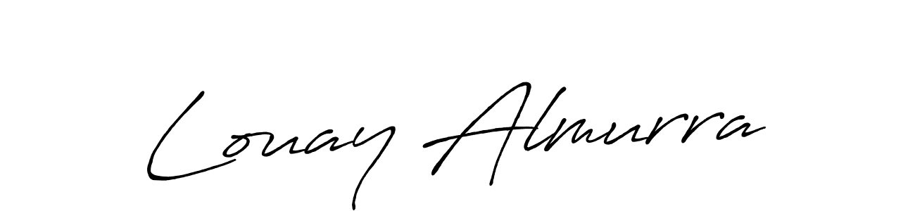 This is the best signature style for the Louay Almurra name. Also you like these signature font (Antro_Vectra_Bolder). Mix name signature. Louay Almurra signature style 7 images and pictures png