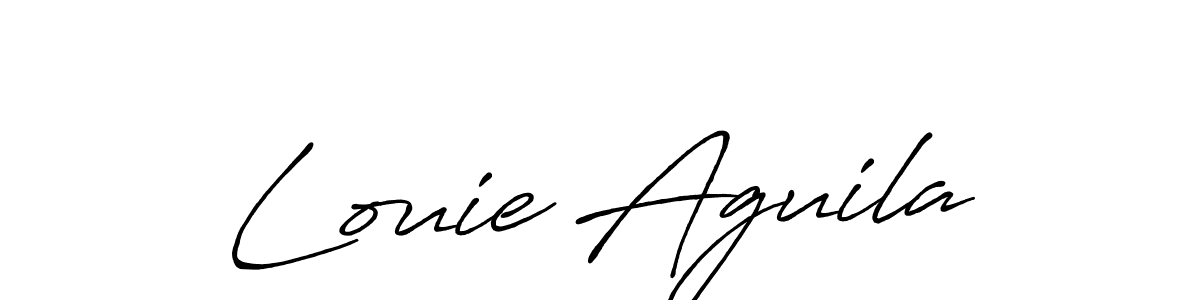 You can use this online signature creator to create a handwritten signature for the name Louie Aguila. This is the best online autograph maker. Louie Aguila signature style 7 images and pictures png