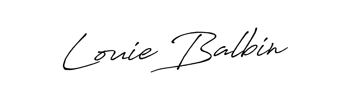 Louie Balbin stylish signature style. Best Handwritten Sign (Antro_Vectra_Bolder) for my name. Handwritten Signature Collection Ideas for my name Louie Balbin. Louie Balbin signature style 7 images and pictures png