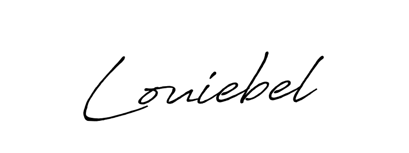How to make Louiebel name signature. Use Antro_Vectra_Bolder style for creating short signs online. This is the latest handwritten sign. Louiebel signature style 7 images and pictures png
