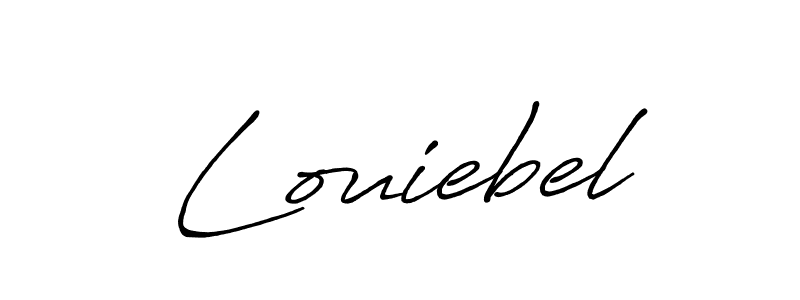 How to make Louiebel name signature. Use Antro_Vectra_Bolder style for creating short signs online. This is the latest handwritten sign. Louiebel signature style 7 images and pictures png