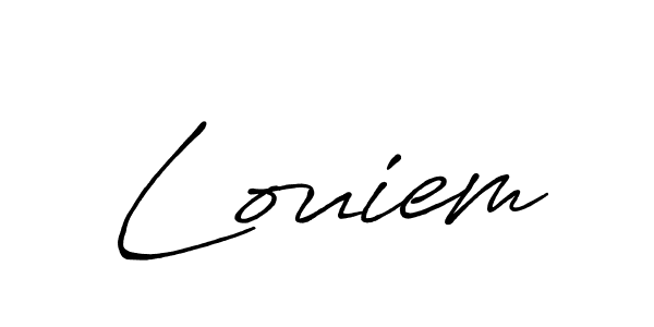 How to make Louiem signature? Antro_Vectra_Bolder is a professional autograph style. Create handwritten signature for Louiem name. Louiem signature style 7 images and pictures png