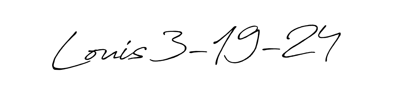 Once you've used our free online signature maker to create your best signature Antro_Vectra_Bolder style, it's time to enjoy all of the benefits that Louis 3-19-24 name signing documents. Louis 3-19-24 signature style 7 images and pictures png
