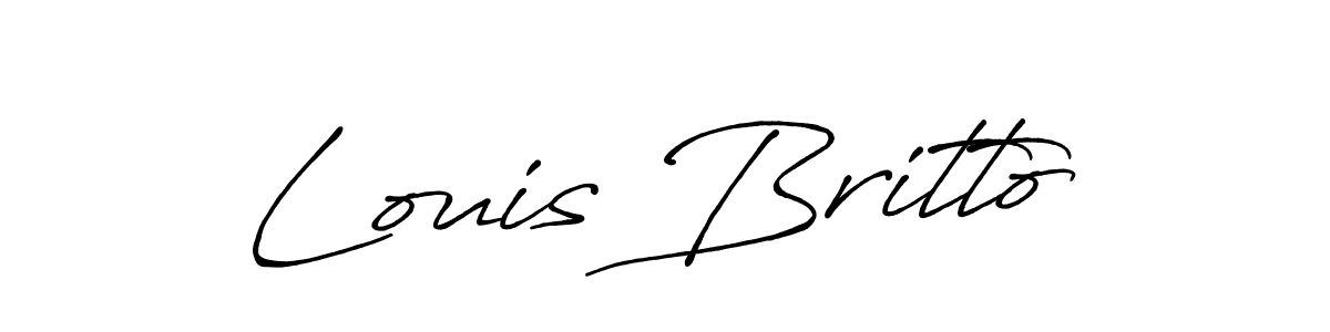 Use a signature maker to create a handwritten signature online. With this signature software, you can design (Antro_Vectra_Bolder) your own signature for name Louis Britto. Louis Britto signature style 7 images and pictures png