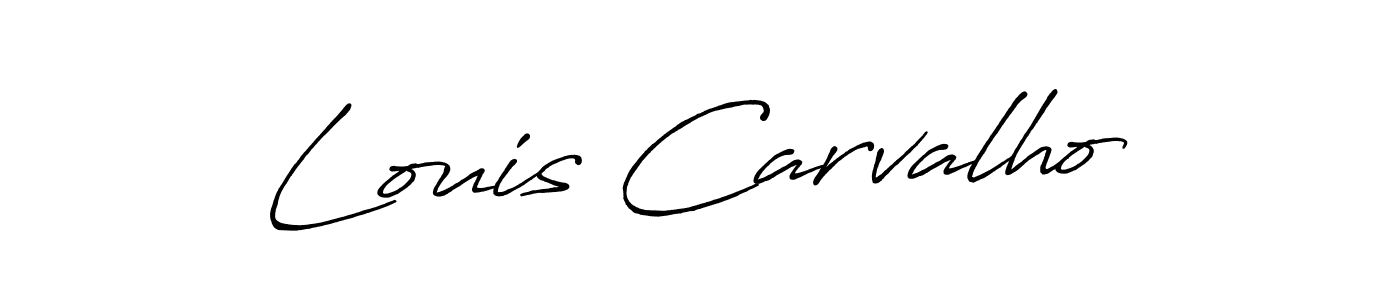 Make a beautiful signature design for name Louis Carvalho. With this signature (Antro_Vectra_Bolder) style, you can create a handwritten signature for free. Louis Carvalho signature style 7 images and pictures png