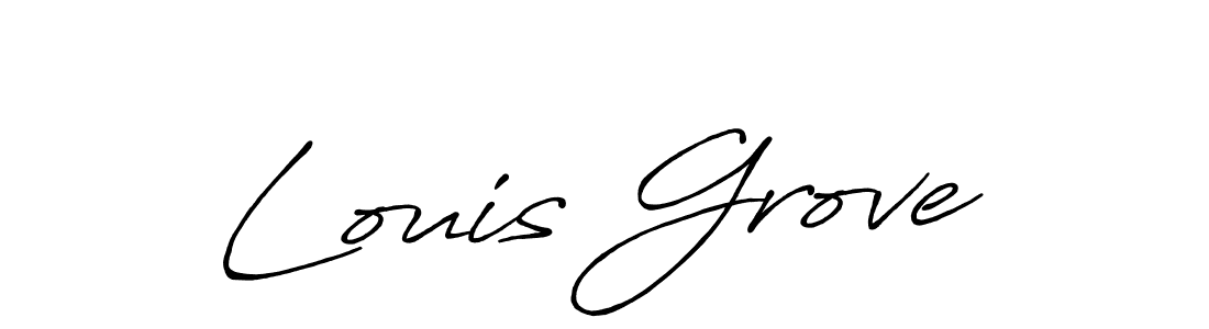 Louis Grove stylish signature style. Best Handwritten Sign (Antro_Vectra_Bolder) for my name. Handwritten Signature Collection Ideas for my name Louis Grove. Louis Grove signature style 7 images and pictures png