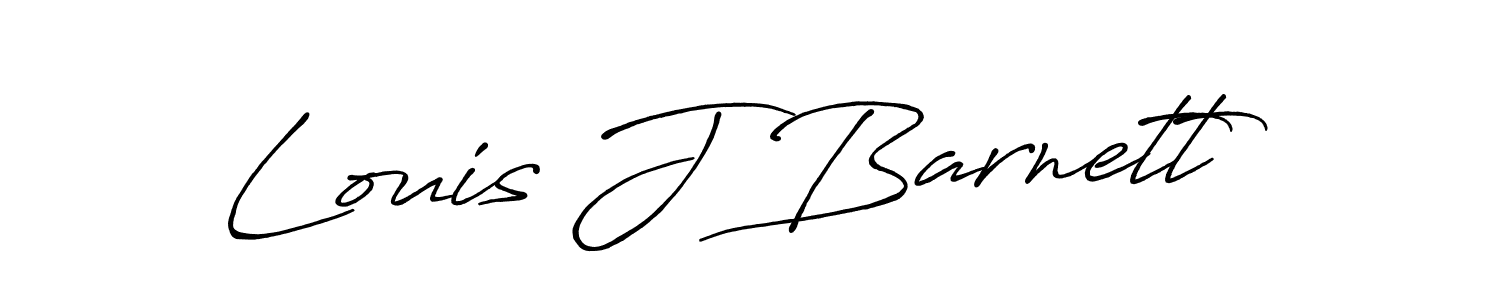 Louis J Barnett stylish signature style. Best Handwritten Sign (Antro_Vectra_Bolder) for my name. Handwritten Signature Collection Ideas for my name Louis J Barnett. Louis J Barnett signature style 7 images and pictures png