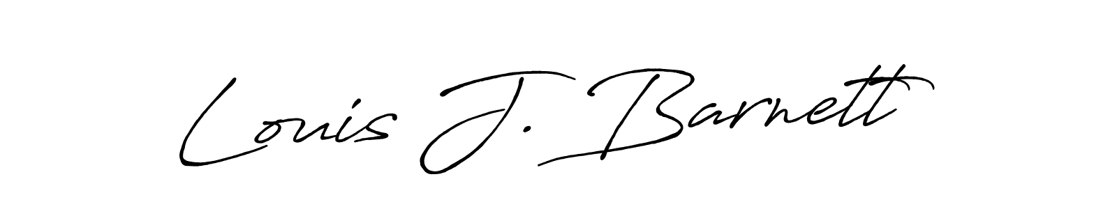 Create a beautiful signature design for name Louis J. Barnett. With this signature (Antro_Vectra_Bolder) fonts, you can make a handwritten signature for free. Louis J. Barnett signature style 7 images and pictures png