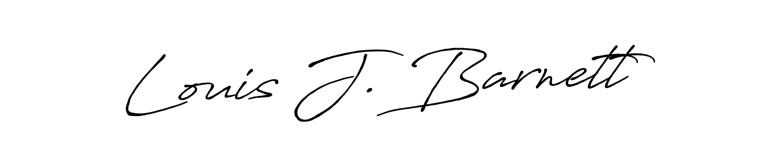 Make a beautiful signature design for name Louis J. Barnett. With this signature (Antro_Vectra_Bolder) style, you can create a handwritten signature for free. Louis J. Barnett signature style 7 images and pictures png