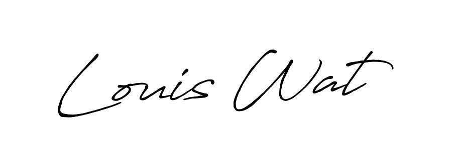You should practise on your own different ways (Antro_Vectra_Bolder) to write your name (Louis Wat) in signature. don't let someone else do it for you. Louis Wat signature style 7 images and pictures png