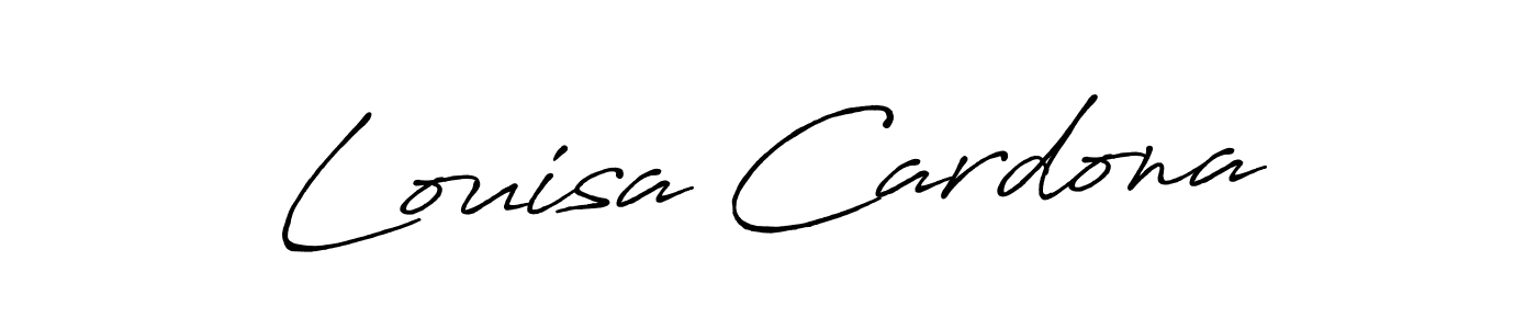 Make a short Louisa Cardona signature style. Manage your documents anywhere anytime using Antro_Vectra_Bolder. Create and add eSignatures, submit forms, share and send files easily. Louisa Cardona signature style 7 images and pictures png