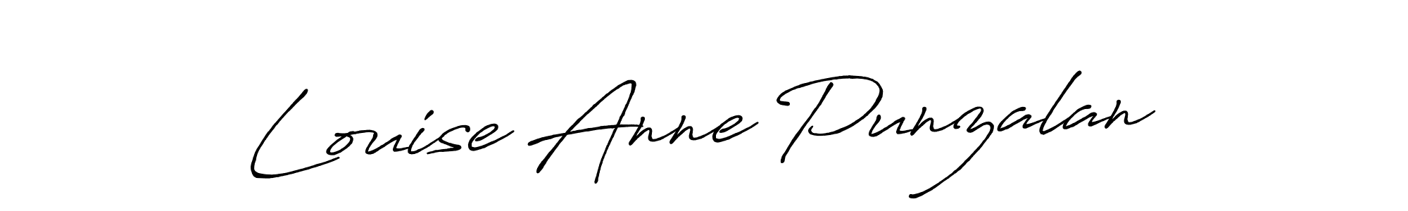 Create a beautiful signature design for name Louise Anne Punzalan. With this signature (Antro_Vectra_Bolder) fonts, you can make a handwritten signature for free. Louise Anne Punzalan signature style 7 images and pictures png