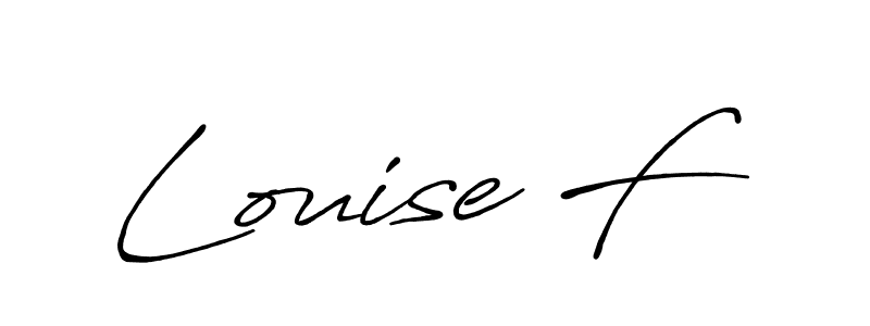 Use a signature maker to create a handwritten signature online. With this signature software, you can design (Antro_Vectra_Bolder) your own signature for name Louise F. Louise F signature style 7 images and pictures png