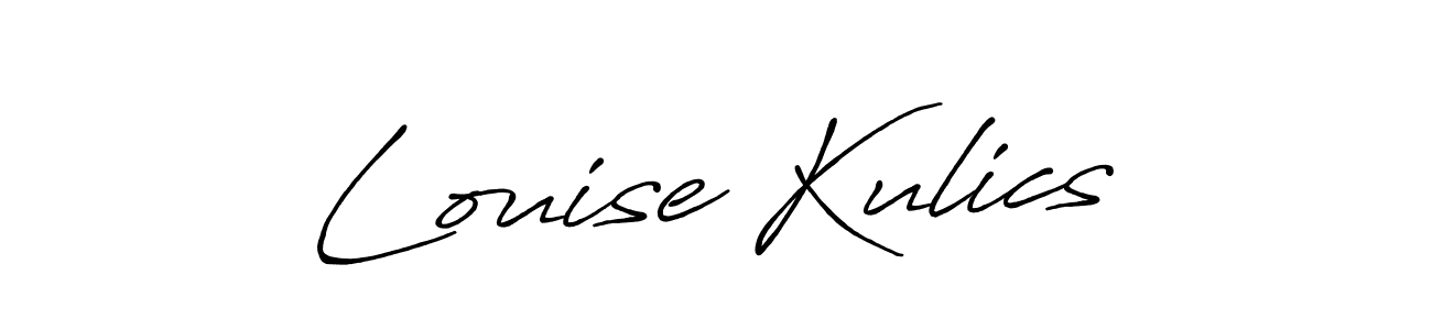 Create a beautiful signature design for name Louise Kulics. With this signature (Antro_Vectra_Bolder) fonts, you can make a handwritten signature for free. Louise Kulics signature style 7 images and pictures png