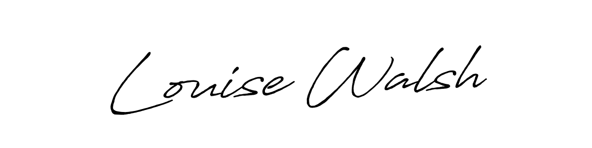 You should practise on your own different ways (Antro_Vectra_Bolder) to write your name (Louise Walsh) in signature. don't let someone else do it for you. Louise Walsh signature style 7 images and pictures png
