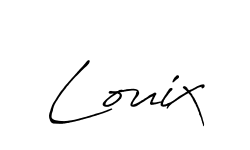 Create a beautiful signature design for name Louix. With this signature (Antro_Vectra_Bolder) fonts, you can make a handwritten signature for free. Louix signature style 7 images and pictures png