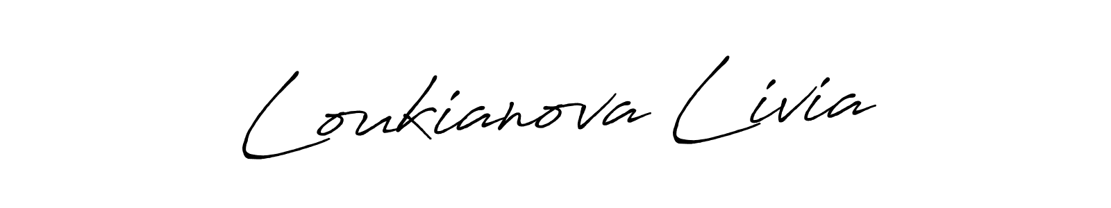 You should practise on your own different ways (Antro_Vectra_Bolder) to write your name (Loukianova Livia) in signature. don't let someone else do it for you. Loukianova Livia signature style 7 images and pictures png