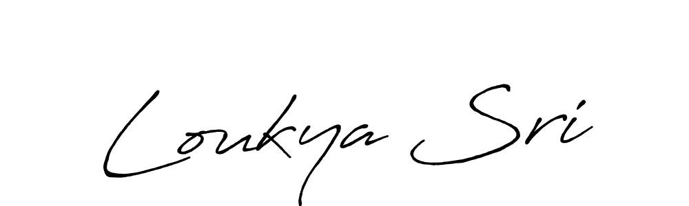 It looks lik you need a new signature style for name Loukya Sri. Design unique handwritten (Antro_Vectra_Bolder) signature with our free signature maker in just a few clicks. Loukya Sri signature style 7 images and pictures png