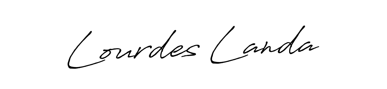 Also You can easily find your signature by using the search form. We will create Lourdes Landa name handwritten signature images for you free of cost using Antro_Vectra_Bolder sign style. Lourdes Landa signature style 7 images and pictures png