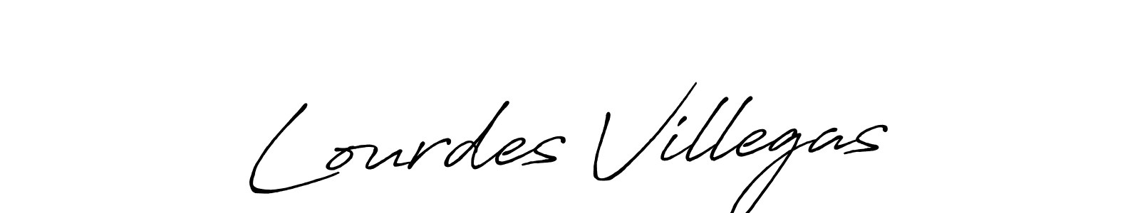 How to make Lourdes Villegas name signature. Use Antro_Vectra_Bolder style for creating short signs online. This is the latest handwritten sign. Lourdes Villegas signature style 7 images and pictures png