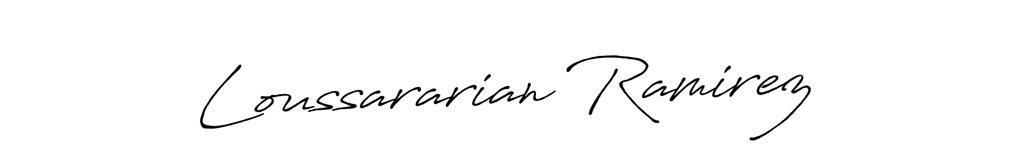 if you are searching for the best signature style for your name Loussararian Ramirez. so please give up your signature search. here we have designed multiple signature styles  using Antro_Vectra_Bolder. Loussararian Ramirez signature style 7 images and pictures png