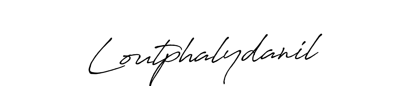 if you are searching for the best signature style for your name Loutphalydanil. so please give up your signature search. here we have designed multiple signature styles  using Antro_Vectra_Bolder. Loutphalydanil signature style 7 images and pictures png
