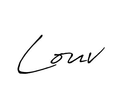 Design your own signature with our free online signature maker. With this signature software, you can create a handwritten (Antro_Vectra_Bolder) signature for name Louv. Louv signature style 7 images and pictures png
